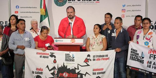 Comunidades de la Huasteca potosina exigen en San Lázaro la prohibición del fracking