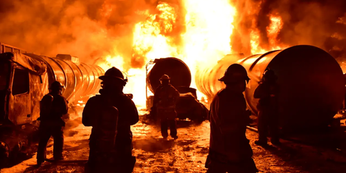 Incendio en El Salto, Jalisco, revela presunto centro de huachicoleo.