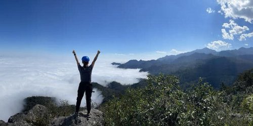 Promueven ruta de escalada a cerro de La Silleta, en Xilitla