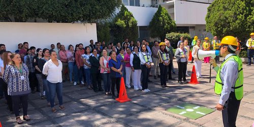 Promueve IMSS SLP cultura de la prevención en protección civil, con simulacro