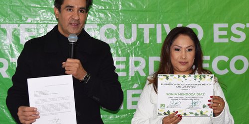 Sonia Mendoza buscará la Presidencia Municipal de la capital potosina por el Partido Verde