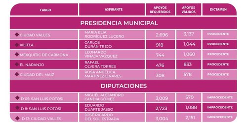 Cinco aspirantes a candidaturas independientes podrán registrase en SLP