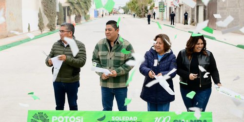 Ricardo Gallardo entrega transformación de Rancho Blanco, en Soledad