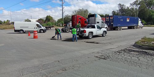 Gobierno Estatal fortalecen calles en la zona industrial