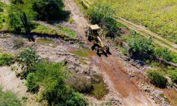 Rehabilitan caminos agrícolas afectados por las lluvias en Ciudad Fernández