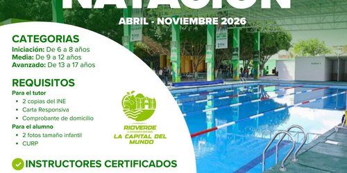 Abren convocatoria para clases de natación en alberca del FFCC