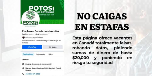 Alertan sobre falsa bolsa de empleo en el extranjero