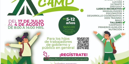 Gobierno Estatal tendrá campamento de verano para niñas y niños