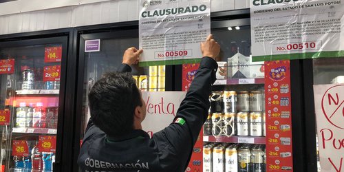 Suspenden cinco negocios en operativo de Gobernación