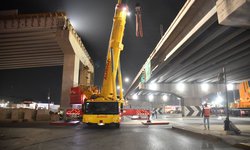 Avanza montaje de los trabes en el mega puente de Valle de Los Fantasmas