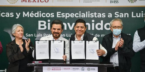 Apuntalan Gobierno y Federación, modelo de salud a favor de las y los potosinos