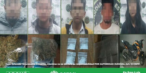 Detienen a siete personas por posesión de droga