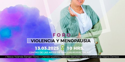 Poder Ejecutivo realizará foro sobre violencia y menopausia