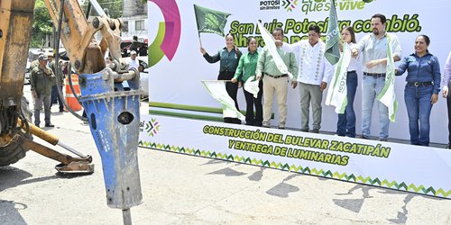 Ricardo Gallardo inicia en Tamazunchale construcción del Bulevar Zacatipán