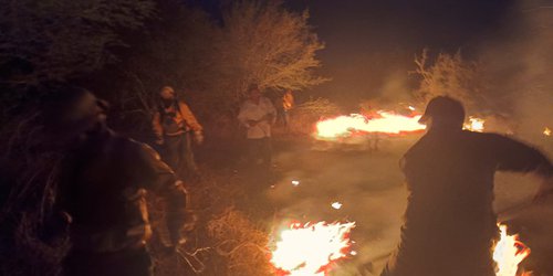 Protección Civil Municipal sofoca incendio en el ejido Las Pitas, de Ciudad Valles