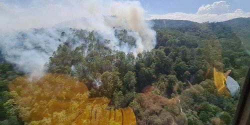 Gobierno potosino apoya oportunamente en incendio en límites con Guanajuato