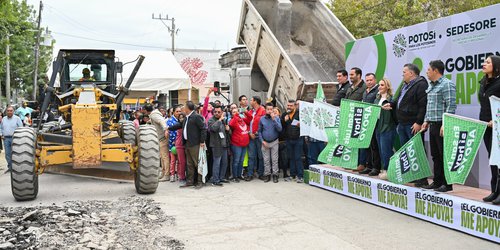 Inicia Ricardo Gallardo rescate de avenida Santa Rosa en Ciudad Valles