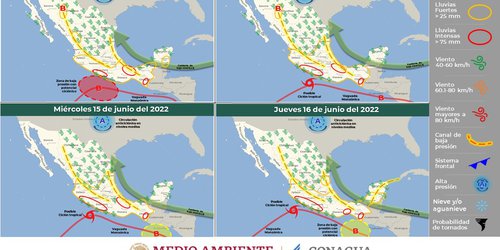 Prevén chubascos vespertinos y lluvias, descargas eléctricas y posible granizo