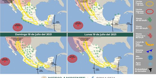 Se prevé lluvias durante el fin de semana en regiones de San Luis Potosí