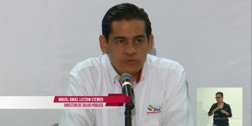 Se siente mal Miguel Ángel Lutzow, cuando daba reporte técnico COVID-19