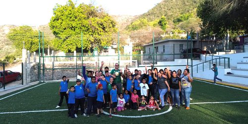 Inauguran primera etapa del multideportivo en Pinihuan, Lagunillas