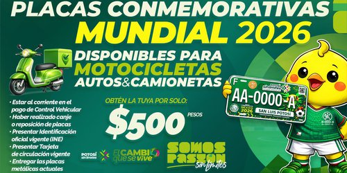 Placas mundialistas para motos, ya están disponibles