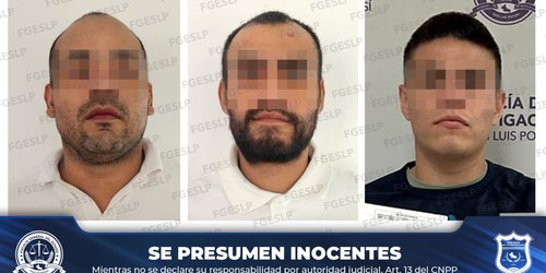 Detienen a tres hombres por homicidio de tres personas en San Luis Potosí