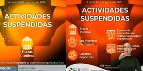 SLP a color Naranja del Semáforo de Riesgo Epidemiológico
