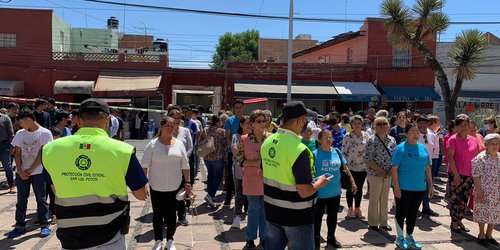 Potosinos y potosinas se suman a primer simulacro nacional 2023