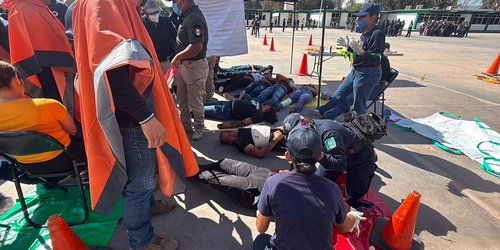 Realizan simulacro de Protección Civil y Primeros Auxilios