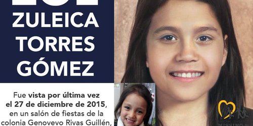 Se cumplen 4 años de desaparición de Zoé Zuleica y refuerzan búsqueda